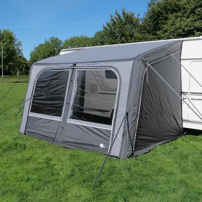 Produktbild von Vorzelt, aufblasbar - 340 x 250 cm - Polyester - Grau - Reisevorzelt