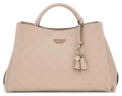 Produktbild von GUESS Henkeltasche Phoebe Large Girlfriend Satchel (HWPD) simply taupe logo