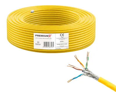 Produktbild von PremiumX 30m CAT 7A Netzwerkkabel Simplex LAN Kabel Ethernet Datenkabel