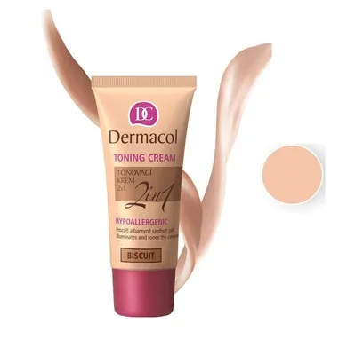 Zdjęcie produktu dla Dermacol Toning Cream 2in1 koloryzująca emulsja nawilżająca do ujednolicenia kolorytu skóry Biscuit 30 ml