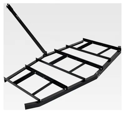 Produktbild von Schleppegge, 2150x2120x110mm, Wiesenschleppe zum Hinterherziehen, Q235 Stahl-Einfahrtsplaniergerät mit verstellbaren Stangen und Bolzenkupplung, Traktor-Einfahrtsegge für Geländefahrzeuge und UTVs
