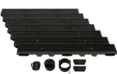 Produktbild von ScarMaxx B125 Entwässerungsrinne Set, Regenwasser Ablauf - Bauhöhe 60 mm - 7m