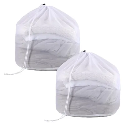 Obrázok produktu pre Sieťky do práčky, 2 kusy, 50 x 60 cm, s jemnou sievkou a sťahovacím šnúrkou, vyrobené z polyesteru