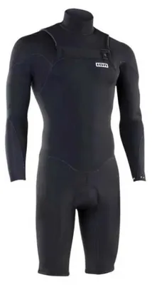 Image de ION Shorty 2/2 en néoprène pour homme, fermeture éclair sur le devant, manches longues, NOIR, taille 50/M (néoprène et harnais)