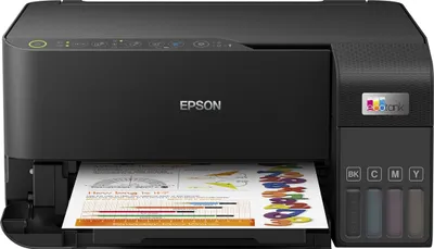 Produktbild von Epson EcoTank ET-2830, Tintenstrahl, Farbdruck, 4800 x 1200 DPI, Farbkopieren, A4, Schwarz