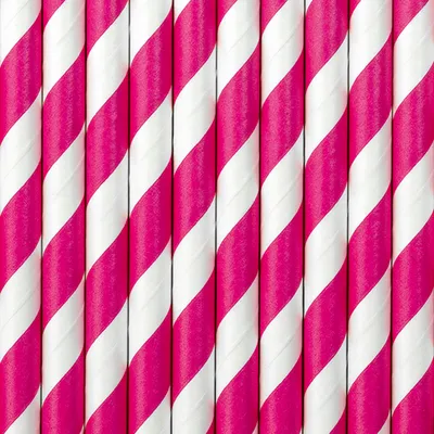 Produktbild von 10 Strohhalme, pink / weiß