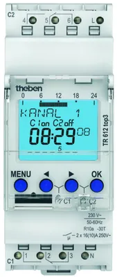 Produktbild von Theben Digitale Wochenzeitschaltuhr, 2 Kanäle, App-fähig., 1 Stk.