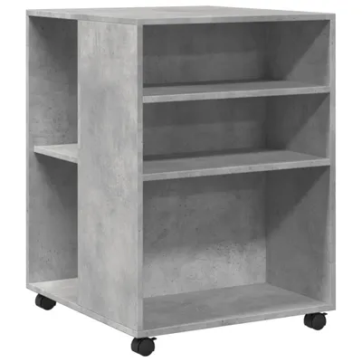 Obrázok produktu pre vidaXL Bočný stolík s kolieskami betón sivý 55x60x78 cm materiál na báze dreva