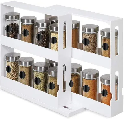 Obrázek produktu pro Otočný kuchyňský regál, otočný regál na koření a bylinky