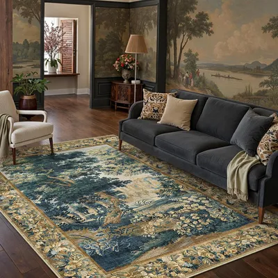 Immagine prodotto di Tappeto vintage per soggiorno, 160x230 cm, lavabile, colorato, rettangolare