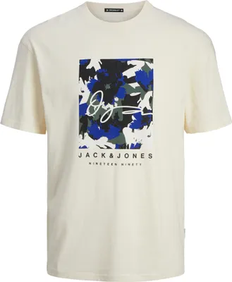 Produktbild von Jack & Jones Aruba Aop Branding Kurzarm-t-shirt Beige S Herren Beige S