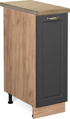 Image de Meuble de cuisine Vicco Fame-Line Anthracite-or 30cm , PT Chêne, Model 46105
