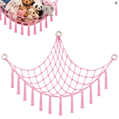 Hängender Kuscheltier Organizer, Netz zur Aufbewahrung von Plüschtieren und Stofftieren im Kinderzim