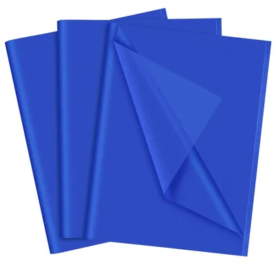 Image de Papier de soie - 60 feuilles pour l'emballage et les travaux manuels - Bleu marine - 35 x 50 cm
