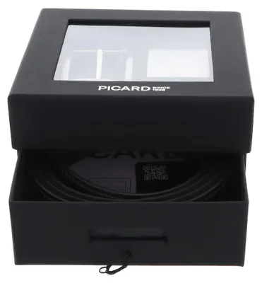 Productafbeelding van PICARD Leer riem Casual Belt Giftset W115 Black / Cafe zwart donkerbruin
