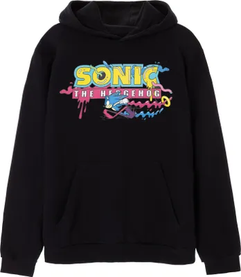 Obrázek produktu pro Sonic The Hedgehog - Mikina s kapucí a logem pro muže NS7701 (XXL) (černá)