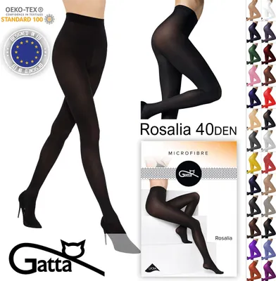 Produktbild von GATTA ROSALIA Damen Strumpfhosen Microfaser Blickdichte - 40 DEN - Nero - 4-L