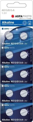 Produktbild von AgfaPhoto Batterie Knopfzelle LR44 V13GA 1.5V Alkaline 10St.