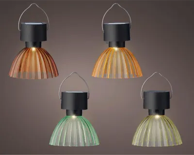 Produktbild von Solarlampe dekorative Gartenbeleuchtung für Terrasse und Balkon mit Hängedesign, 4 Stück