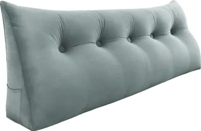 Obrázek produktu pro Velký ergonomický polštářek na opěrku hlavy sametový klínový polštářek, polštářek na čtení, klínový polštářek, zádový polštářek, odpočinkový polštářek, dekorativní polštářek