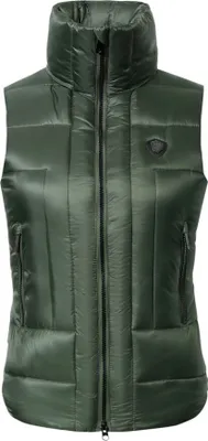 Image de Gilet matelassé pour femme Covalliero vert opale, taille:L
