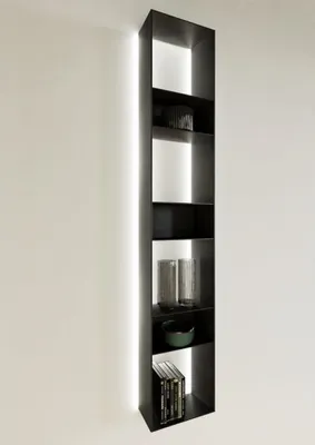 Produktbild von Naber 8041238 transFORM Solitärregal, 1650 x 300 x 180 mm (H x B x T) für Regalsystem, schwarz matt