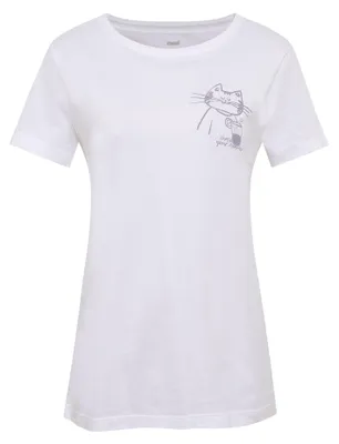 Imagen del producto de Camiseta de manga corta con diseño y cuello redondo | Talla S