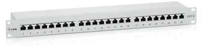 Image de Equip 24-Port Cat.6 Shielded Patch Panel, Light Grey