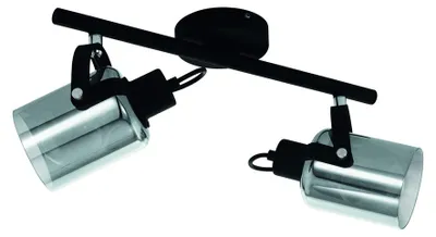 Productafbeelding van Plafondlamp Berregas 2-lichts zwart met chroom