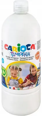 Produktbild von Carioca Temperafarben weiß 1000ml Schulmalfarben