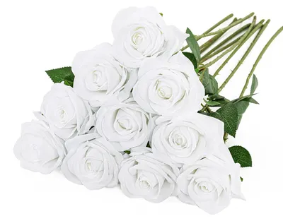 Image de Roses artificielles - 10 pièces de fleurs en soie - Décoration pour la maison et les événements