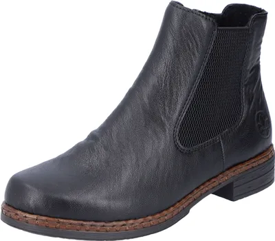 Produktbild von Rieker Damen Stiefelette klassische Chelsea Boot Stretch 75170, Größe:39 EU, Farbe:Schwarz