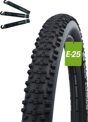Produktbild von 1 x Schwalbe Smart Sam ADDIX Performance Line E-25 Fahrradreifen Schwarz 57-559 (26 x 2,25") inkl. maxxi4you Reifenheber