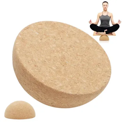 Immagine prodotto di Tavoletta di equilibrio in sughero, antiscivolo, 25 x 10 cm, per yoga e fitness