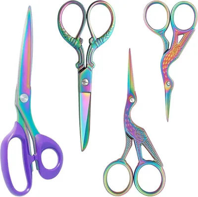 Produktbild von Asdirne Titanbeschichtete Nähscheren Set - 3er Bundle mit ergonomischem Griff