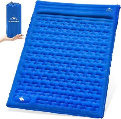Image de Matelas de sol autogonflant, 196 x 140 cm, épaisseur 12 cm, pour 2 personnes, pour l'extérieur