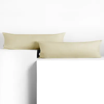 Produktbild von Seitenschläferkissenbezug 2er Set 20x145 cm Kissenbezug Kissenbezüge Baumwolle Seitenschläfer Stillkissen Beige