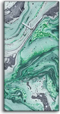 Produktbild von Wanduhr Uhr Wandbild Leinwand Geräuschlos 30x60 Malerei Abstrakte Kunst - weiße Hände