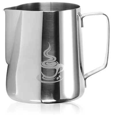 Edelstahl-Melkkanne 600 ml mit Skala und Ausgießer