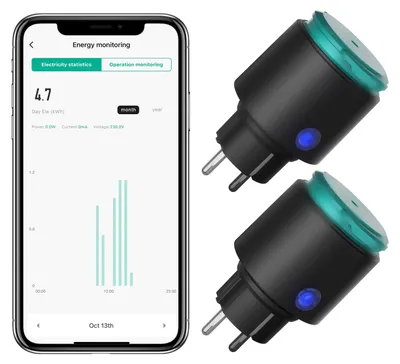 Zdjęcie produktu dla Inteligentna wtyczka Wi-Fi do gniazdka z pomiarem zużycia energii, przeznaczona do użytku na zewnątrz