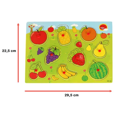 Obrázok produktu pre Drevené puzzle zodpovedajúce tvarom ovocia