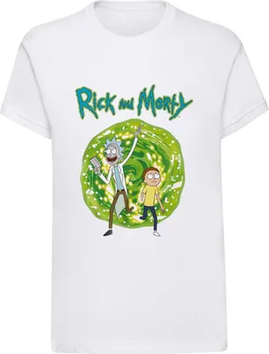 Image de Rick And Morty - T-shirt Homme/Femme Unie HE455 (M) (Blanc)