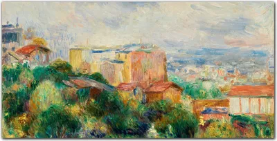 Produktbild von Coloray Bild aus Acryl 100 cm x 50 cm - Acrylblock mit Bild Gehärtetes Acryl Wohnzimmer Dekoration Wanddekoration Küche - Der Blick Von Montmartre