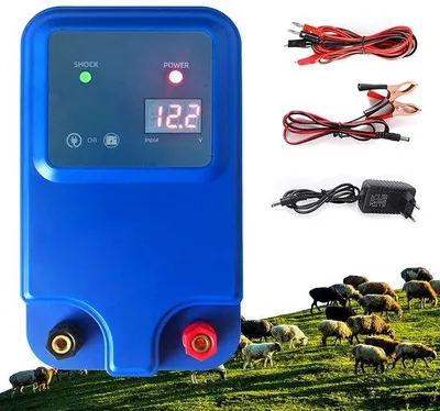Productafbeelding van Elektrische hekdevice 12 V - LED-display - 5 km bereik - ideaal voor vee en tuin