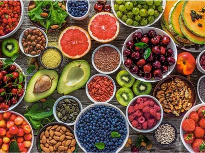 Produktbild von Castorland Puzzle Superfood Tisch 2000 Teile buntes Essen