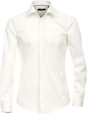 Produktbild von VENTI Herren Festhemd Extralanger-Arm 72er Kent Modern-Fit Creme 48