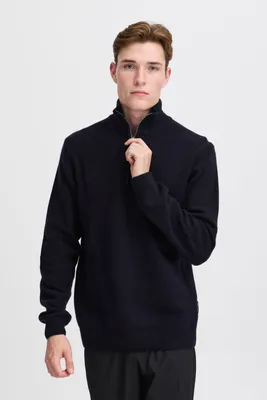 Produktbild von CASUAL FRIDAY CFKarl Herren Troyer Strickpullover Pulli mit Reißverschluss Troyerkragen Wollmischung Regular fit