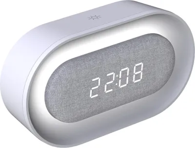 Immagine prodotto di Luce notturna a LED bianca con sveglia e timer KAJA 328137 Polux