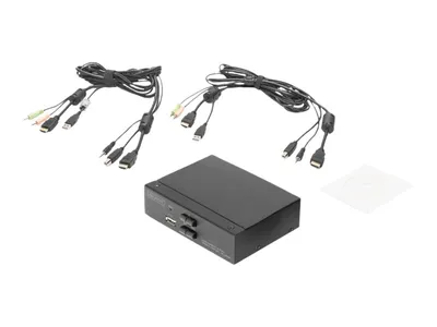 Image de DIGITUS Commutateur KVM Digitus, 2 ports, écran unique, 4K, HDMI®