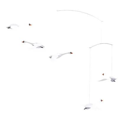 Produktbild von Flensted Mobiles Schwäne des Nordens Karton 55x45 cm weiß, grau